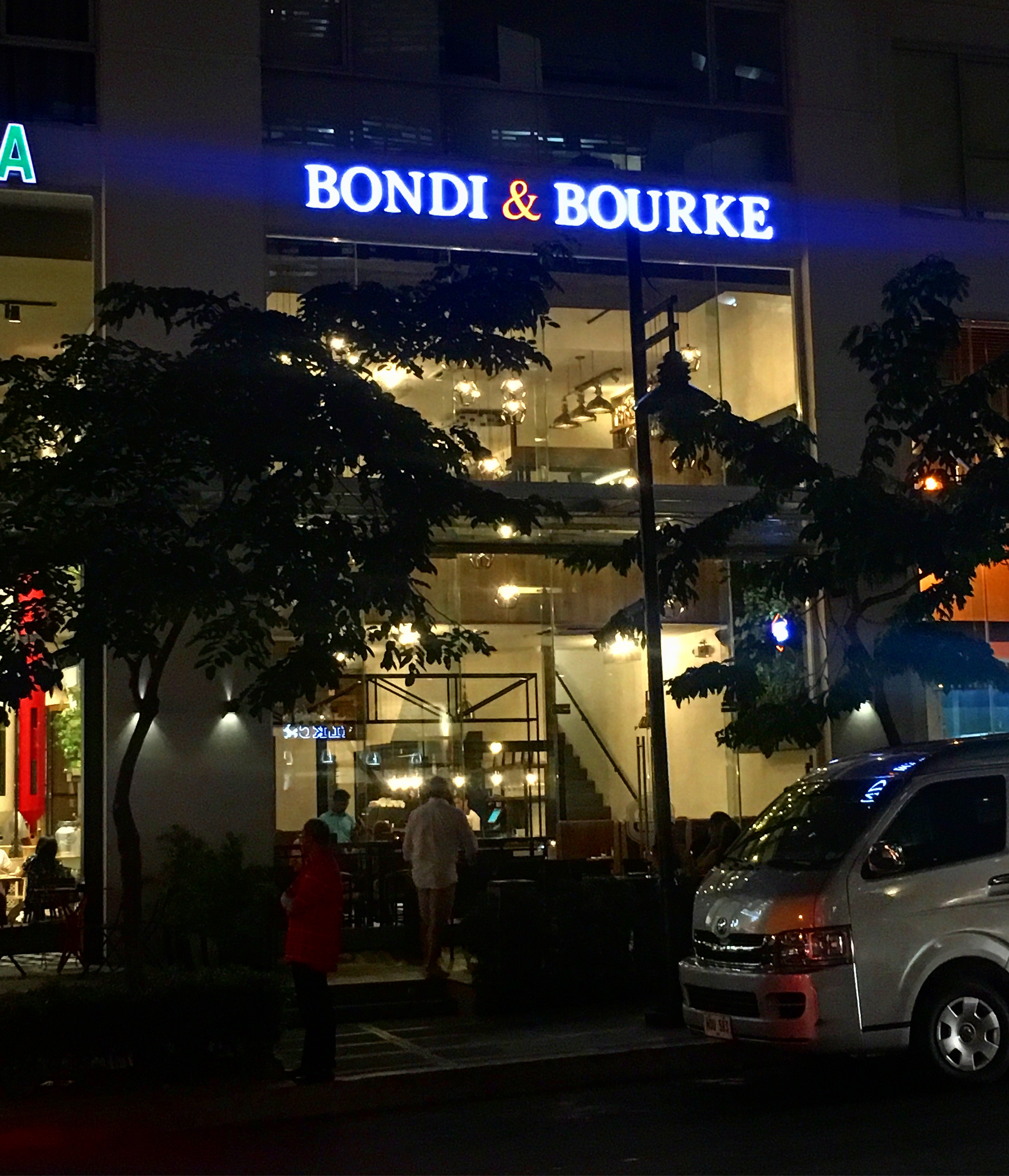 The restaurant from outside. Located at Burgos Circle. 
